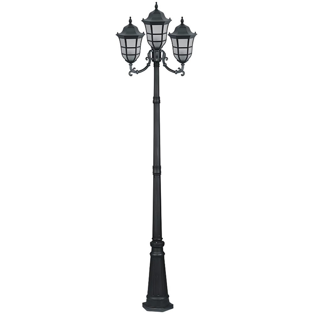 چراغ حیاطی ایستاده سه شاخه رو به بالا تیانا مدل روشا