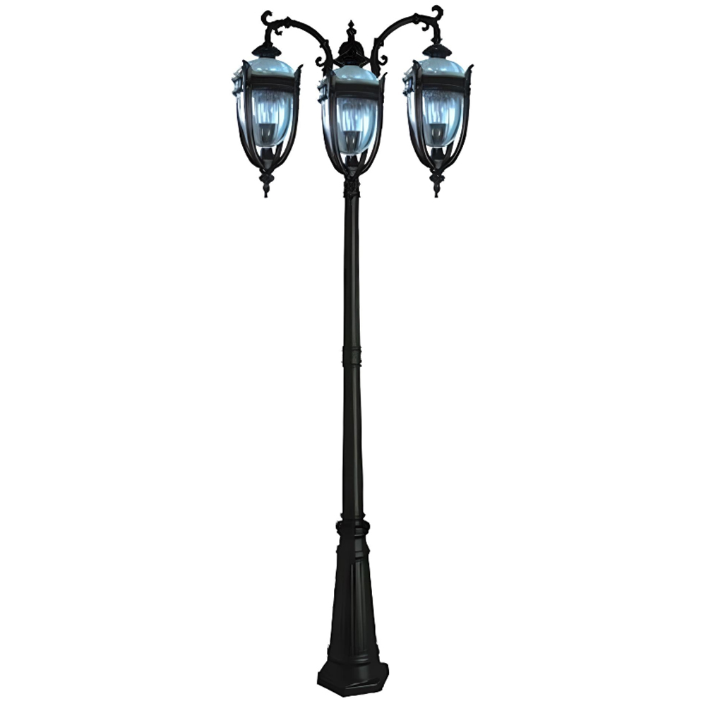 چراغ حیاطی ایستاده سه شاخه رو به پایین تیانا مدل رکسانا
