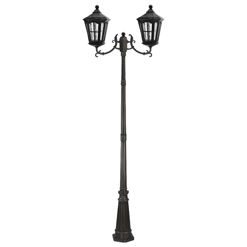 چراغ حیاطی ایستاده دو شاخه رو به بالا تیانا مدل آریا