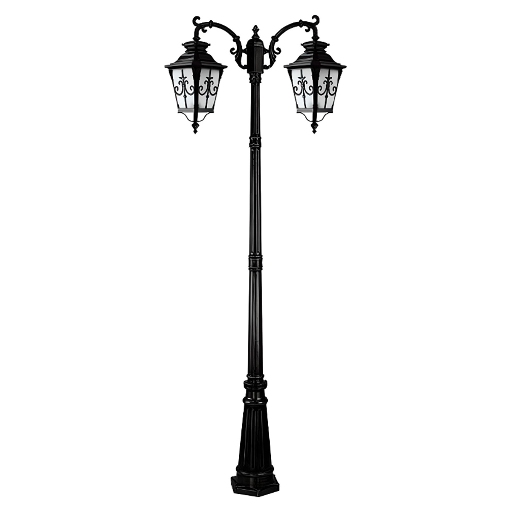 چراغ حیاطی ایستاده دو شاخه رو به پایین تیانا مدل ماهرخ