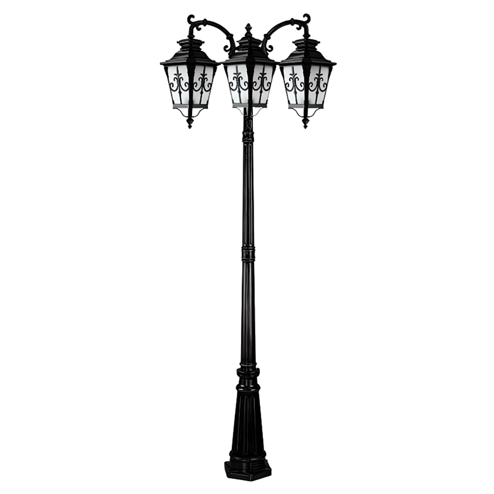 چراغ حیاطی ایستاده سه شاخه رو به پایین تیانا مدل ماهرخ