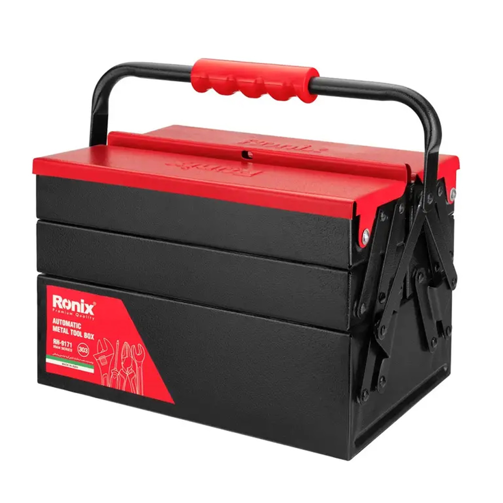جعبه ابزار فلزی اتوماتیک 30 سانت سه طبقه رونیکس مدل RH-9171