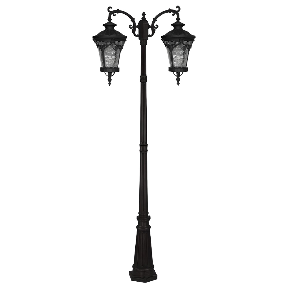 چراغ حیاطی ایستاده دو شاخه رو به پایین تیانا مدل ارژن