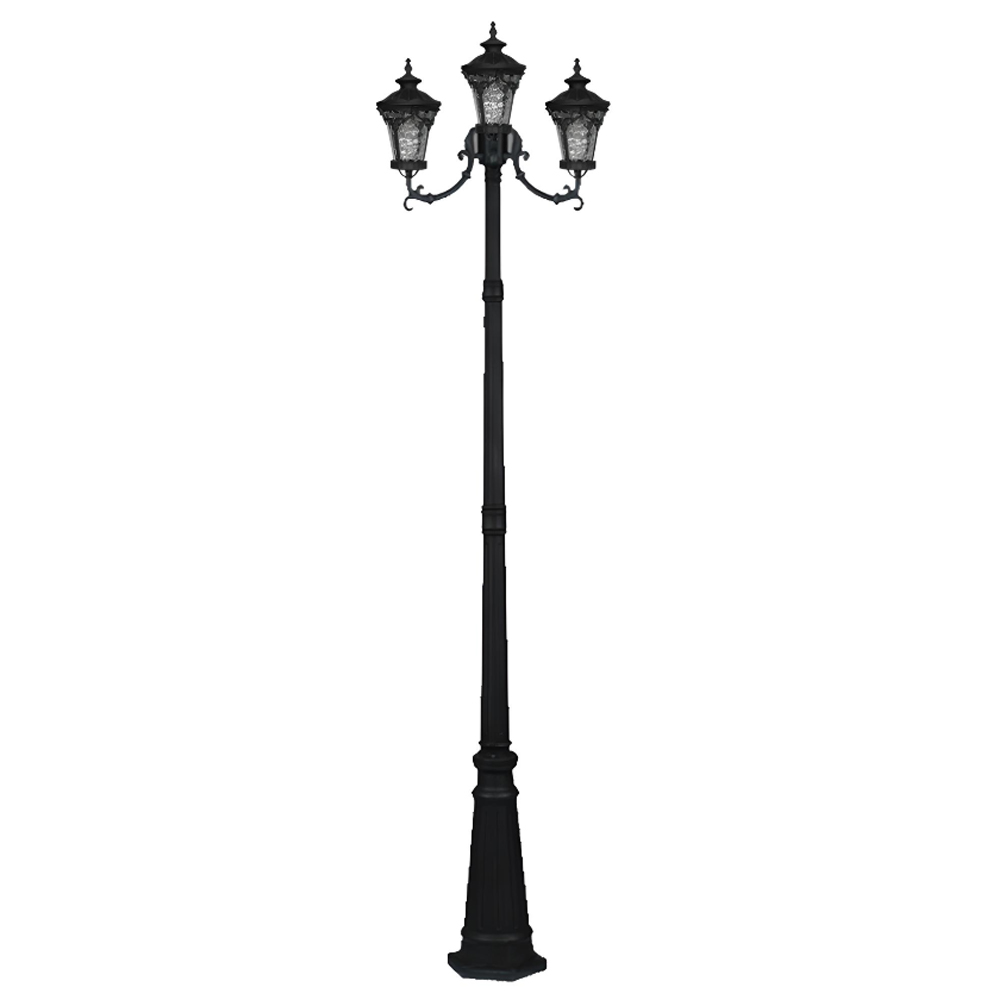 چراغ حیاطی ایستاده سه شاخه رو به بالا تیانا مدل ارژن