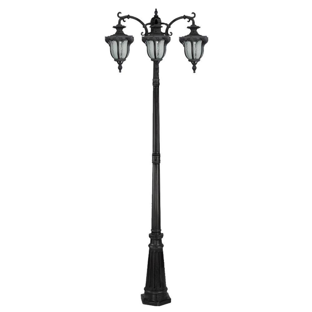 چراغ حیاطی ایستاده سه شاخه رو به پایین تیانا مدل هرمس