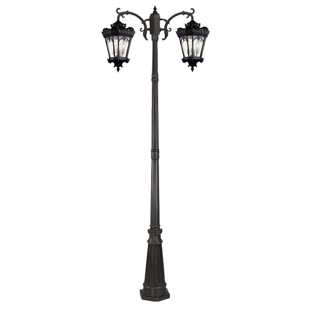 چراغ حیاطی ایستاده دو شاخه رو به پایین تیانا مدل لیدا