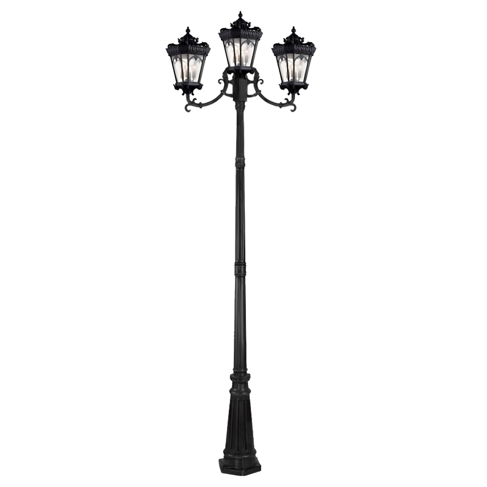 چراغ حیاطی ایستاده سه شاخه رو به بالا تیانا مدل لیدا