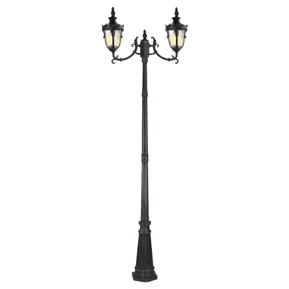 چراغ حیاطی ایستاده دو شاخه رو به بالا تیانا مدل آبتین