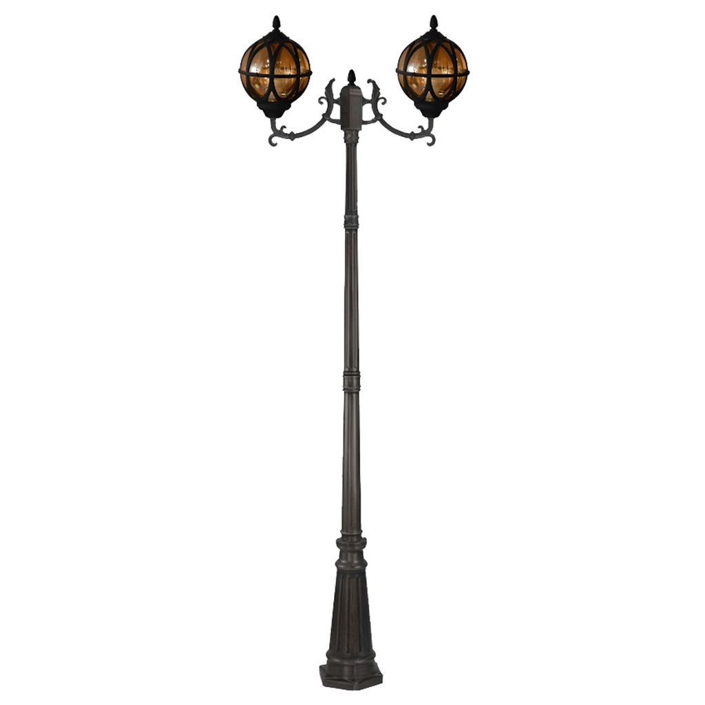 چراغ حیاطی ایستاده دو شاخه رو به بالا تیانا مدل نارون