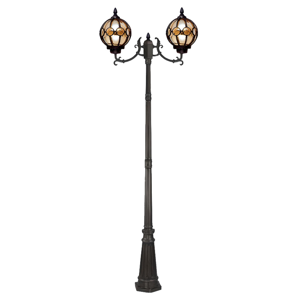 چراغ حیاطی ایستاده دو شاخه رو به بالا تیانا مدل دینا