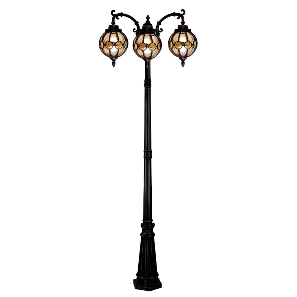 چراغ حیاطی ایستاده سه شاخه رو به پایین تیانا مدل دینا