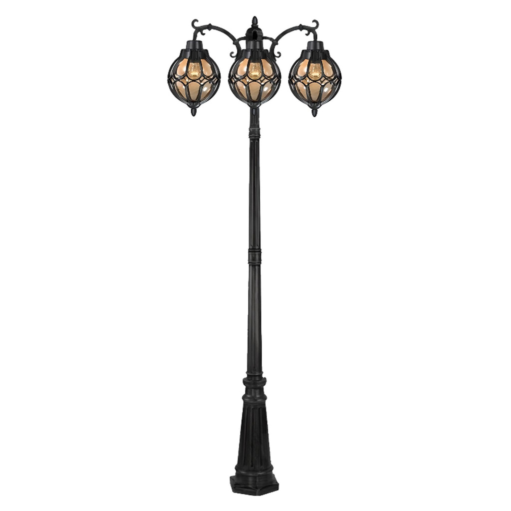 چراغ حیاطی ایستاده سه شاخه رو به پایین تیانا مدل روژان