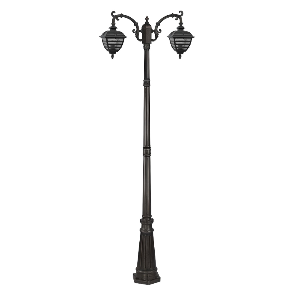 چراغ حیاطی ایستاده دو شاخه رو به پایین تیانا مدل درنا