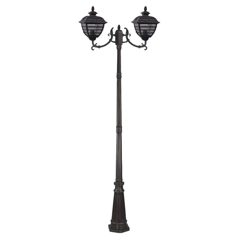 چراغ حیاطی ایستاده دو شاخه رو به بالا تیانا مدل درنا