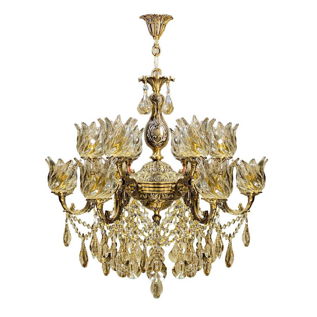 لوستر کلاسیک 12 شعله چشمه نور مدل CA2821/6+6-BO