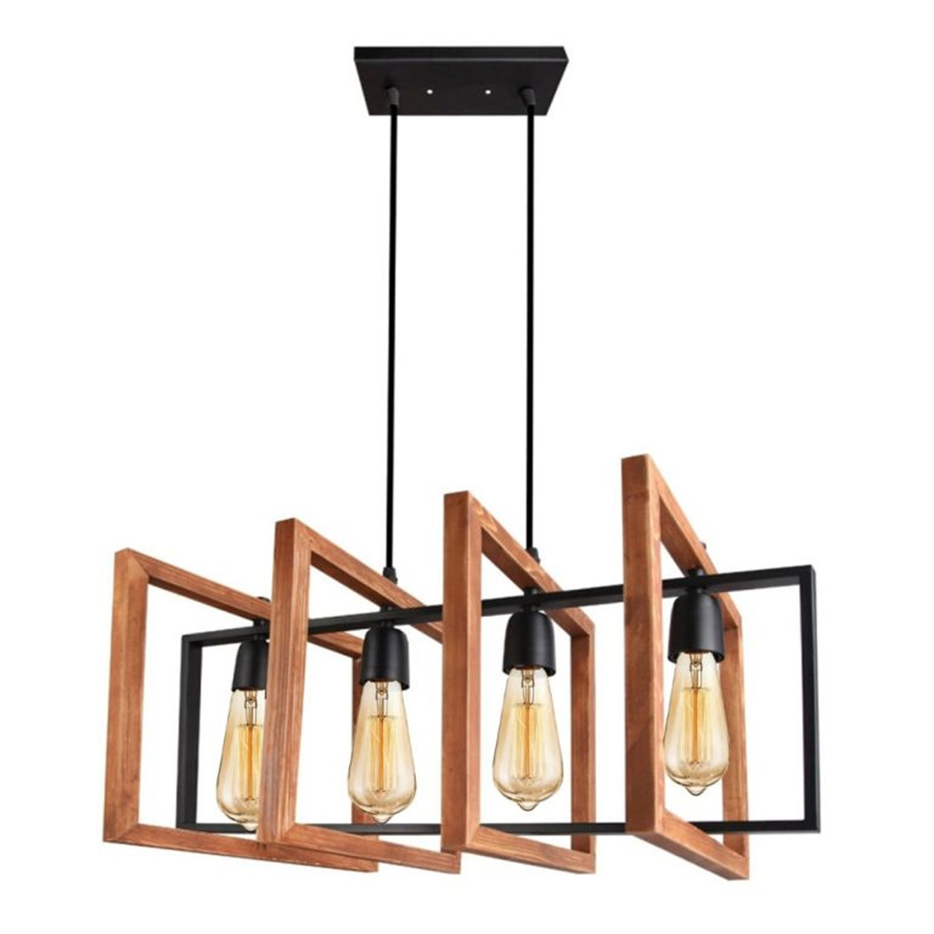 لوستر مدرن چهار شعله چشمه نور مدل 1338/4BK