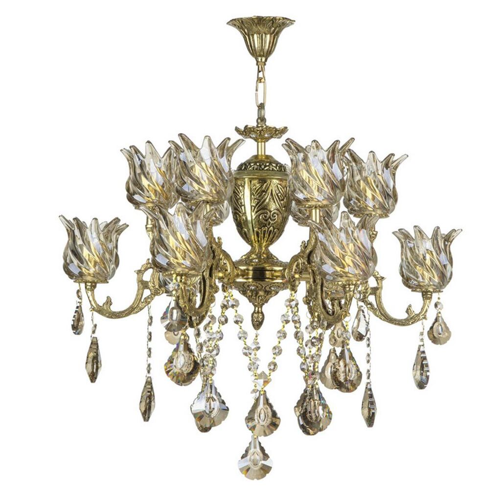 لوستر کلاسیک 12 شعله چشمه نور مدل CA2824/6+6BO