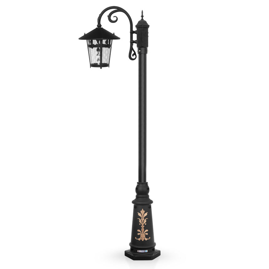 چراغ حیاطی ایستاده تک شاخه شب تاب مدل آبنوس کد SH-105711220