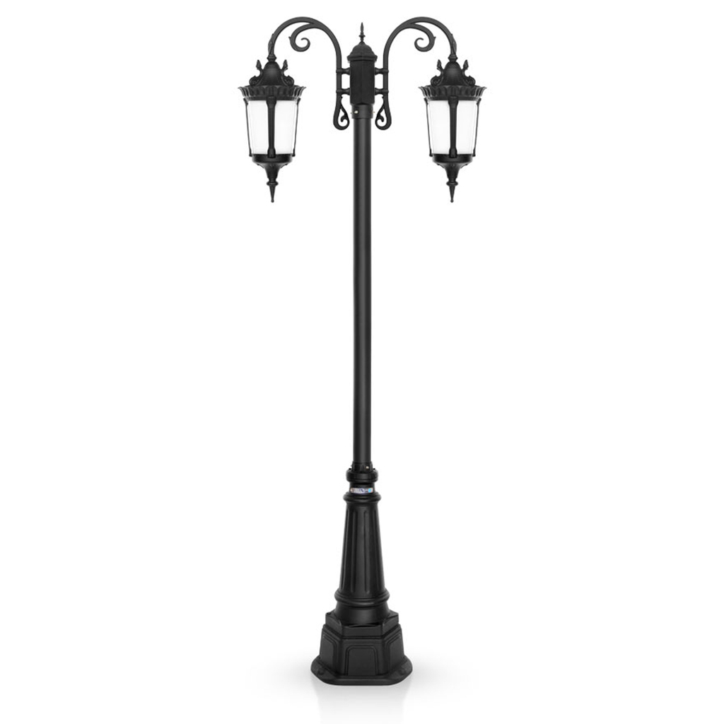 چراغ حیاطی ایستاده دو شاخه شب تاب مدل پاسارگاد کد SH-106621220