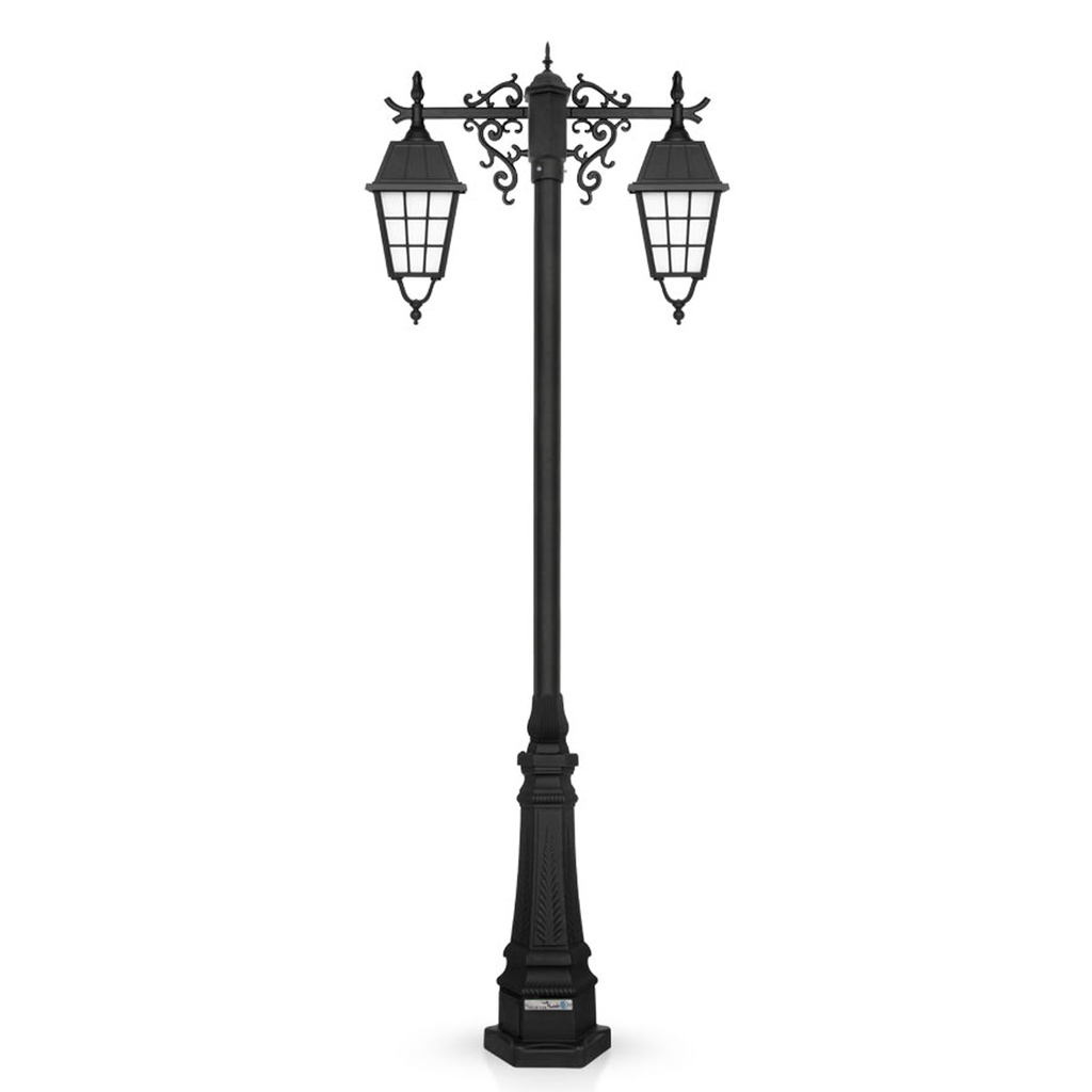 چراغ حیاطی ایستاده دو شاخه شب تاب مدل ونیز کد SH-105521320