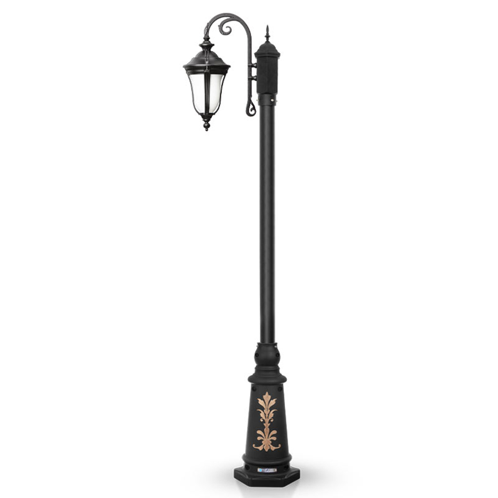 چراغ حیاطی ایستاده تک شاخه شب تاب مدل لاله کد SH-104410720-192120010