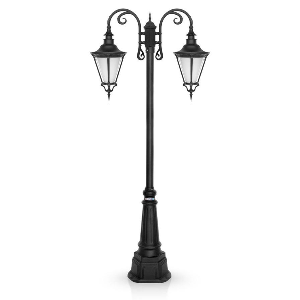 چراغ حیاطی ایستاده دو شاخه شب تاب مدل اسپانیایی کد SH-108021220