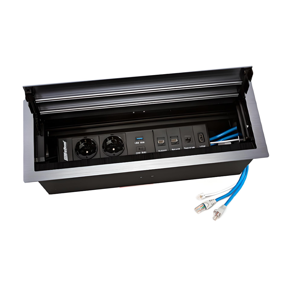 پریز توکار چند خانه درپوش دار ملونی مدل 10062