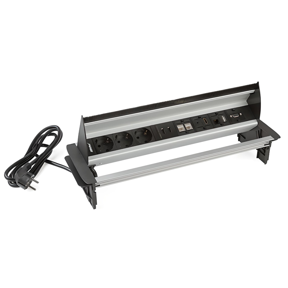 پریز توکار رومیزی اداری چند خانه ملونی مدل 10040