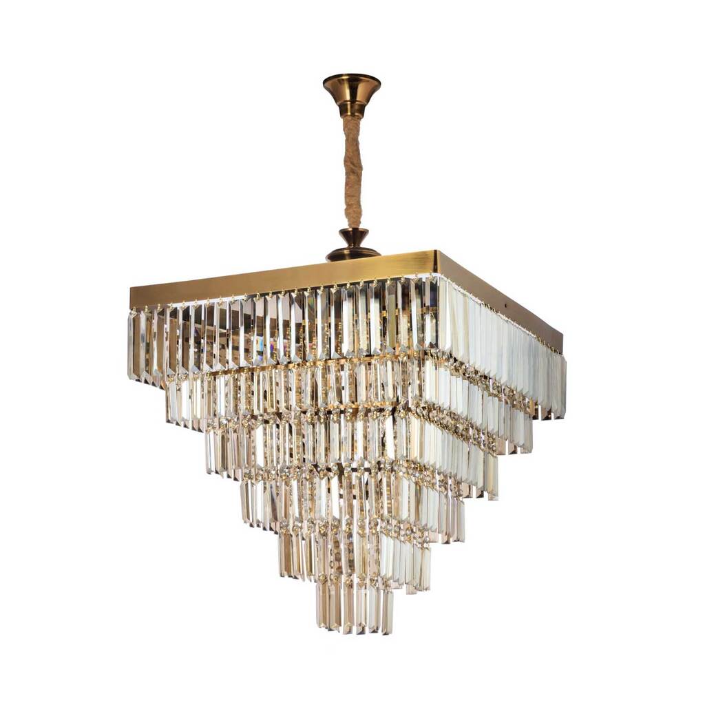 لوستر کریستالی 21 شعله چشمه نور مدل N2662/60 x 60