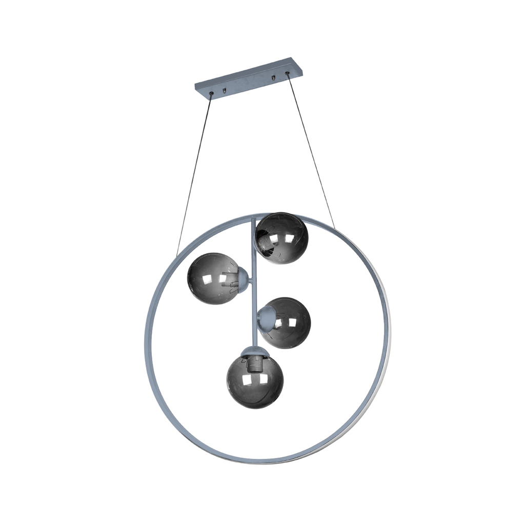 لوستر حبابی 4 شعله چشمه نور مدل 1900/4 با حباب مشکی