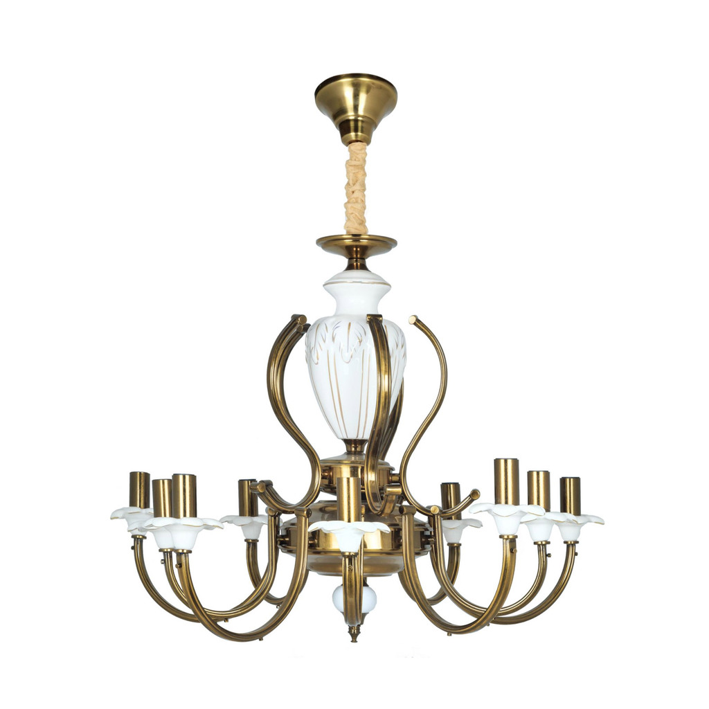 لوستر کلاسیک 10 شعله چشمه نور مدل N2403/10