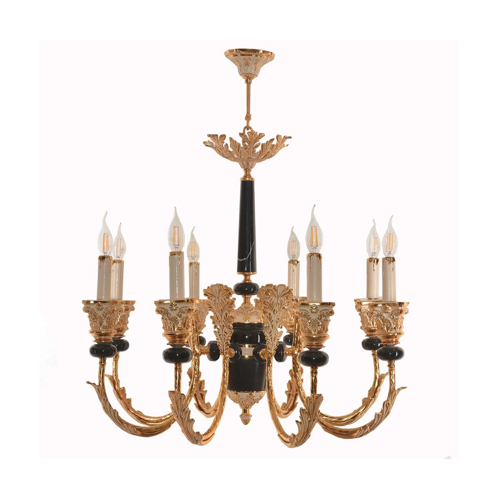 لوستر کلاسیک 8 شعله چشمه نور مدل 3649/8