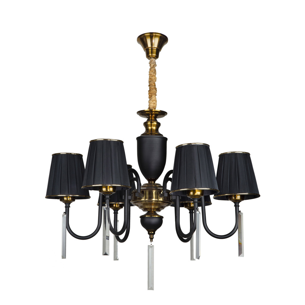 لوستر فلزی 6 شعله چشمه نور مدل 2696/6