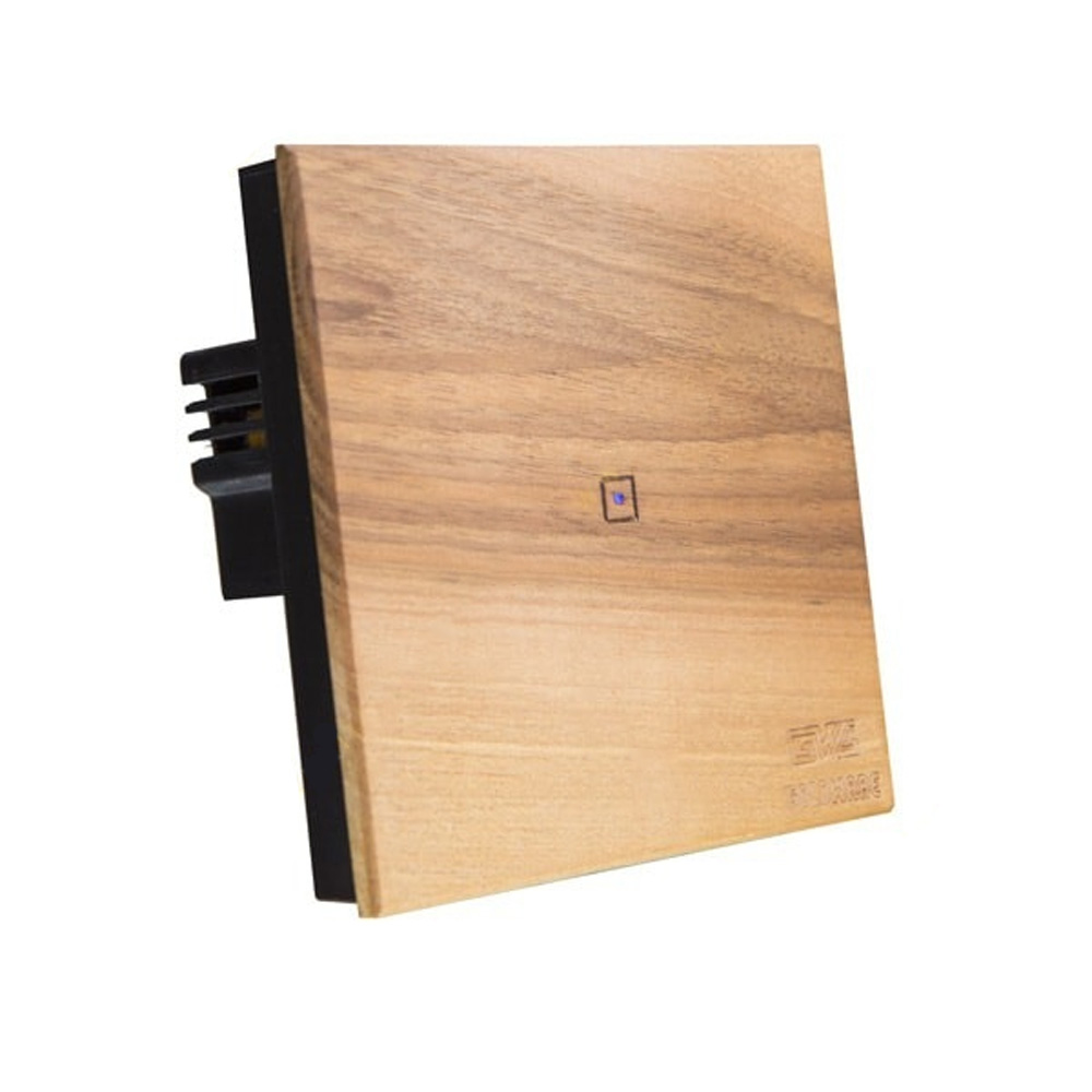 کلید لمسی تک پل گلدور مدل ریموتی طرح چوبی