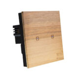 کلید لمسی دو پل گلدور مدل ریموتی طرح چوبی