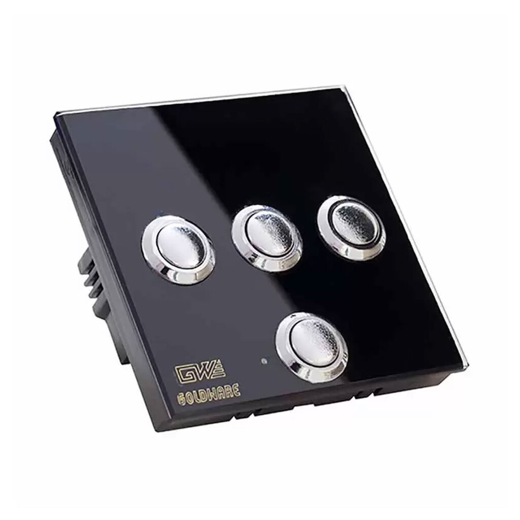 کلید چهار پل هوشمند گلدور مدل پوش باتون