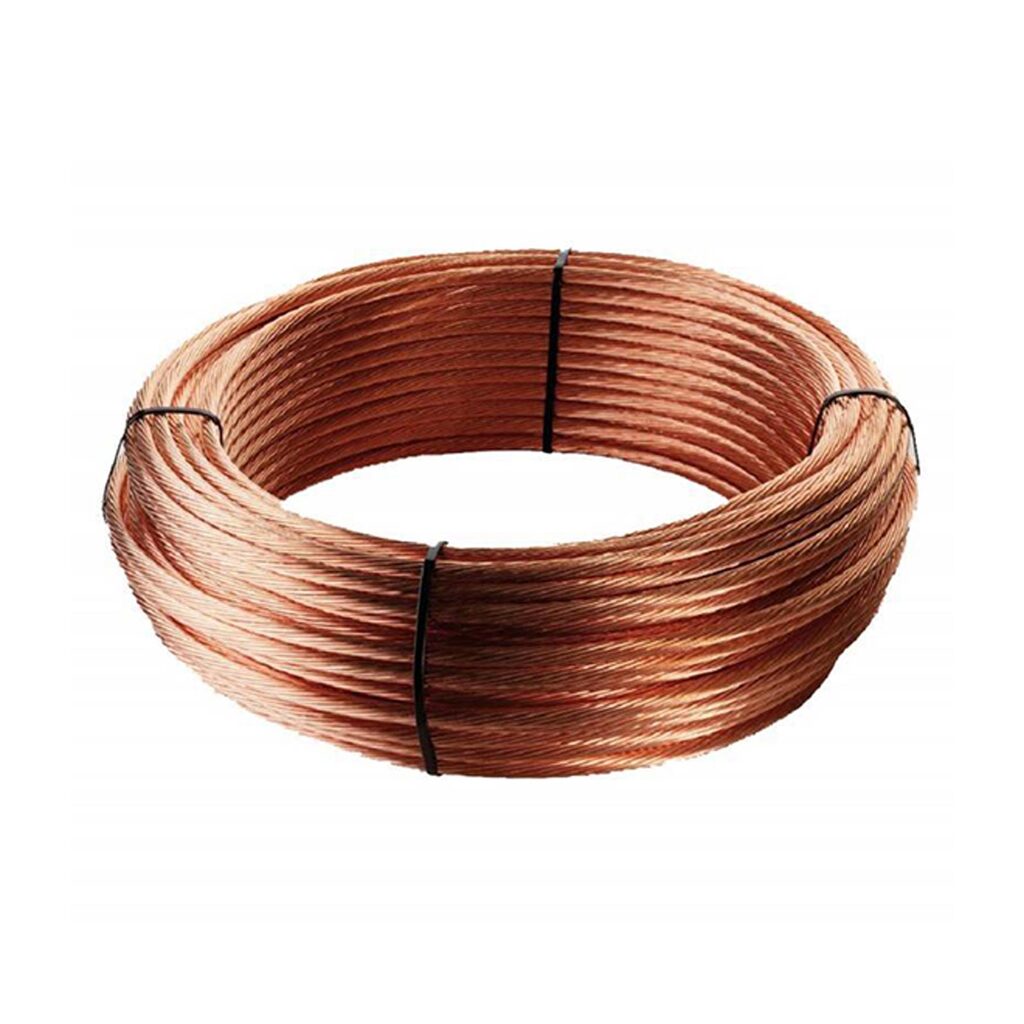 سیم ارت مسی بدون روکش نمره 35