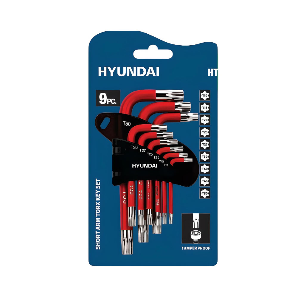 مجموعه 9 عددی آچار آلن کوتاه ستاره ای هیوندای مدل HT-295