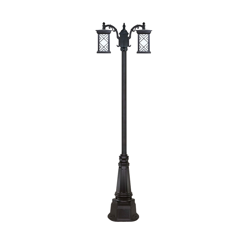 چراغ دو شاخه پارکی و حیاطی بیتانور مدل درتا طرح دار کد 482121T-96202