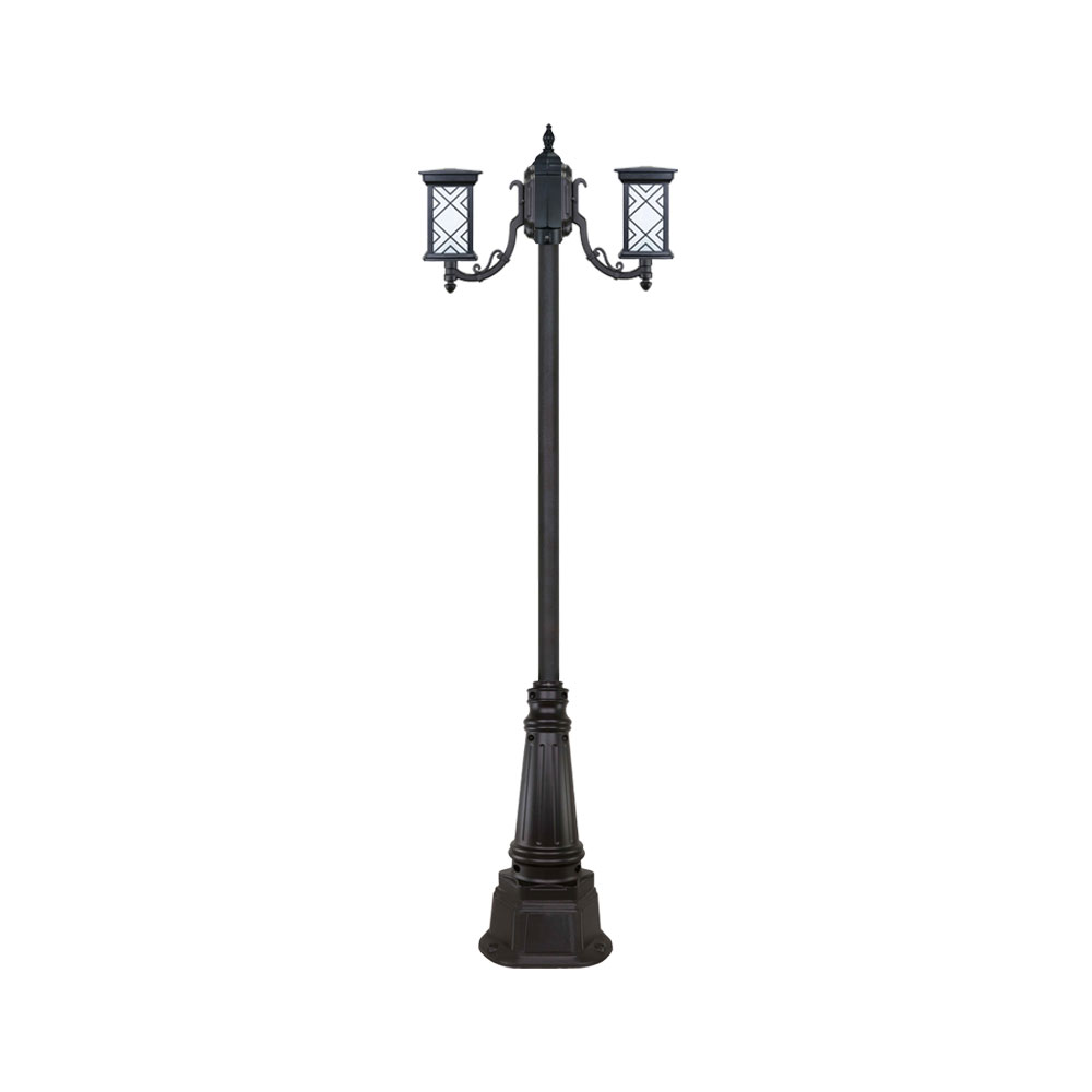 چراغ دو شاخه پارکی و حیاطی بیتانور مدل درتا طرح دار کد 482122T-96202