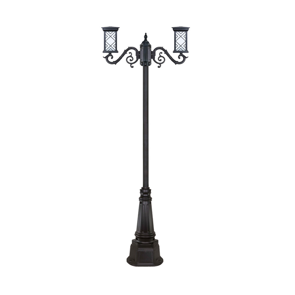 چراغ دو شاخه پارکی و حیاطی بیتانور مدل درتا طرح دار کد 482222T-96202