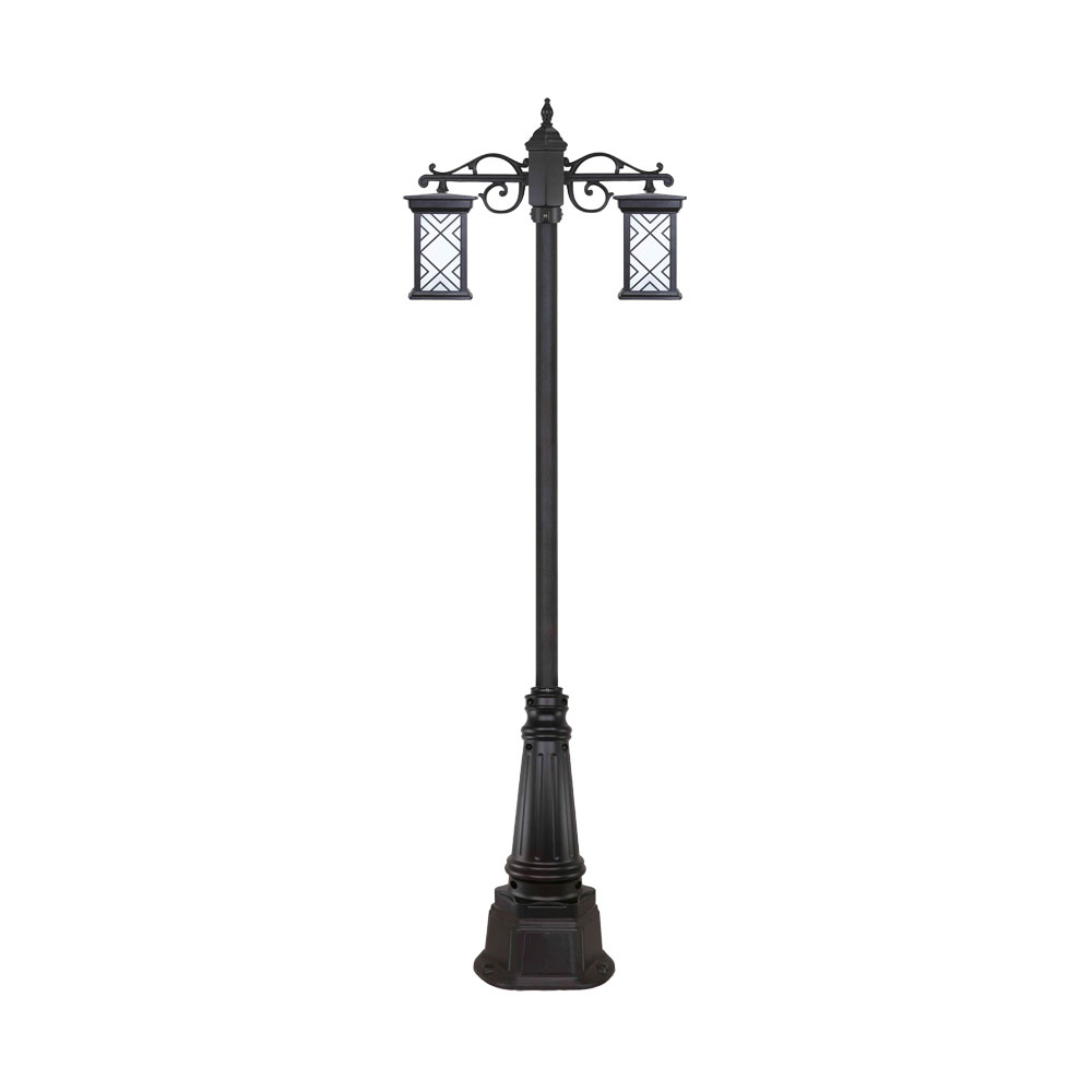 چراغ دو شاخه پارکی و حیاطی بیتانور مدل درتا طرح دار کد 482721T-96202