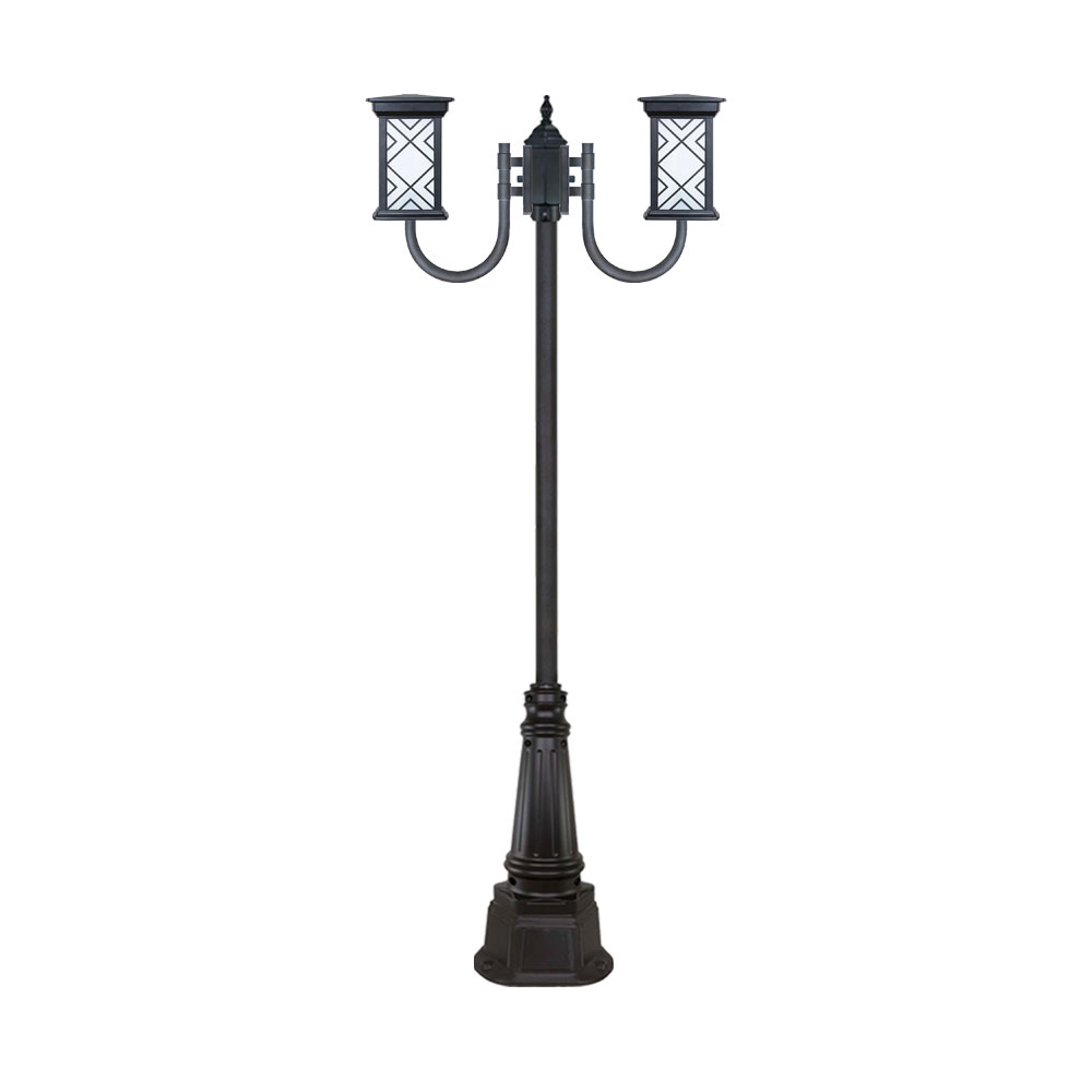 چراغ دو شاخه پارکی و حیاطی بیتانور مدل درتا طرح دار کد 482922T-96202 9