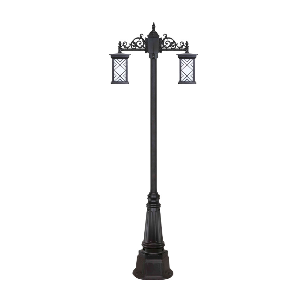 چراغ دو شاخه پارکی و حیاطی بیتانور مدل درتا طرح دار کد 482521T-96202