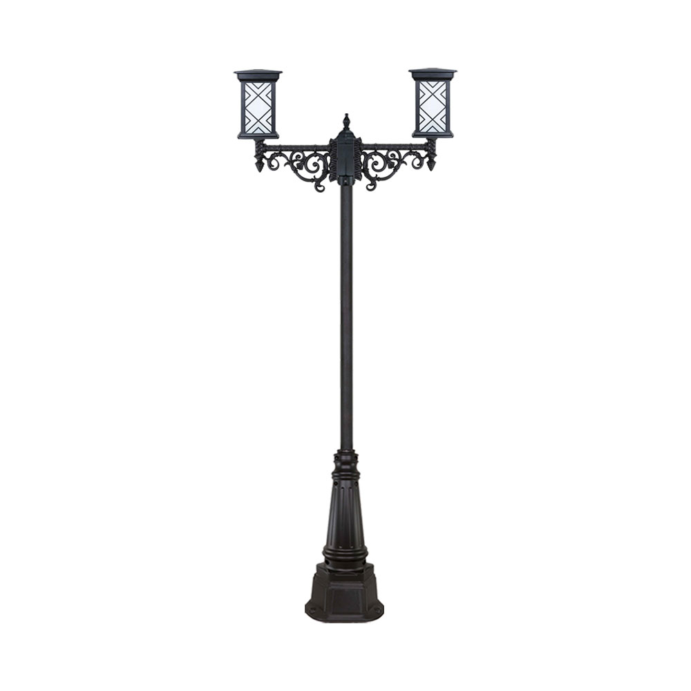 چراغ دو شاخه پارکی و حیاطی بیتانور مدل درتا طرح دار کد 482522T-96202