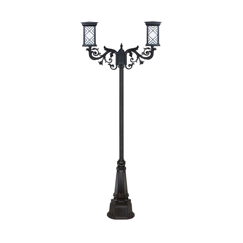 چراغ دو شاخه پارکی و حیاطی بیتانور مدل درتا طرح دار کد 482422T-96202