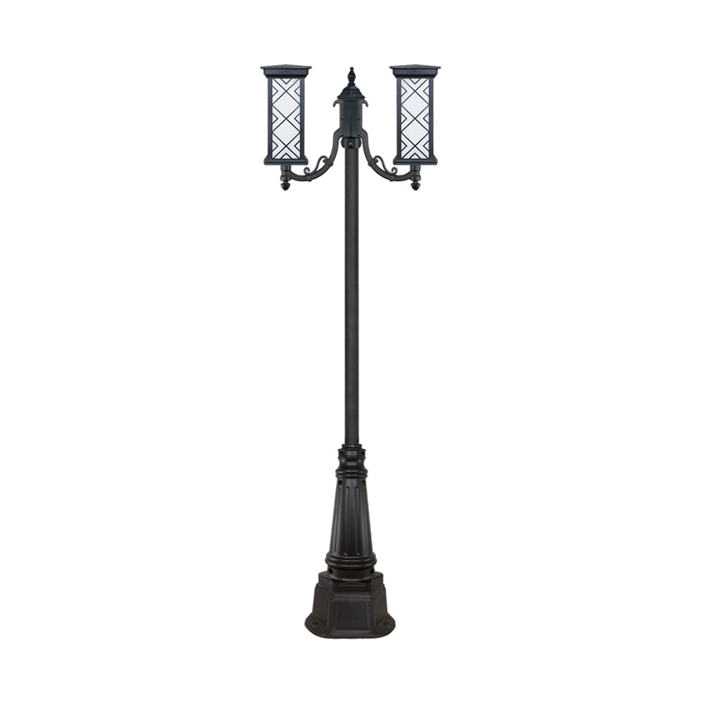 چراغ دو شاخه پارکی و حیاطی بیتانور مدل درتا بلند طرح دار کد 482122BT-96202