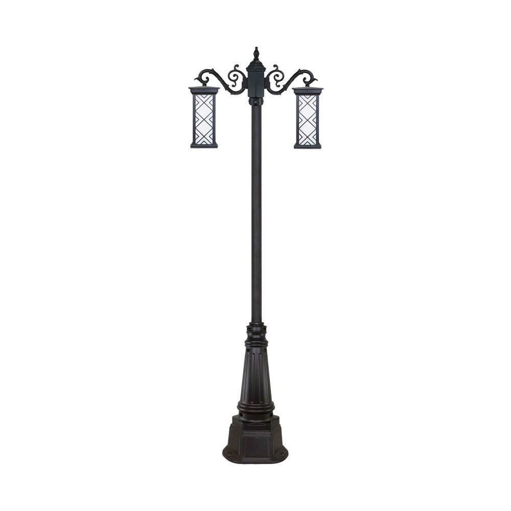 چراغ دو شاخه پارکی و حیاطی بیتانور مدل درتا بلند طرح دار کد 482221BT-96202