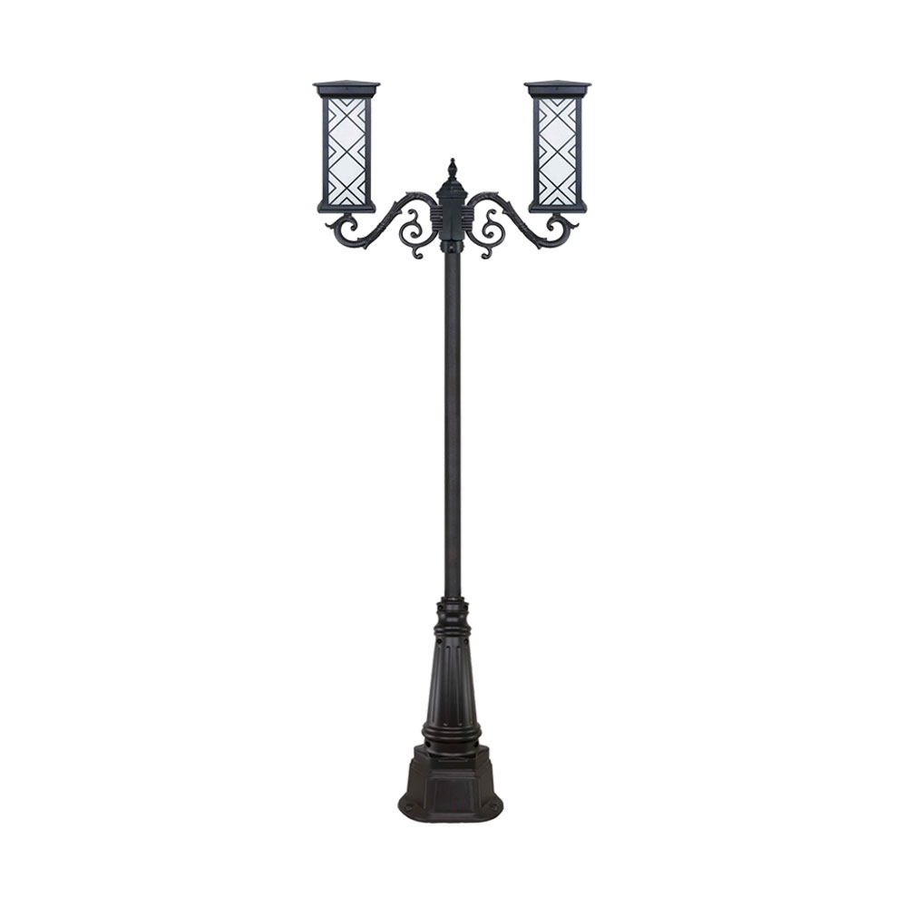 چراغ دو شاخه پارکی و حیاطی بیتانور مدل درتا بلند طرح دار کد 482222BT-96202