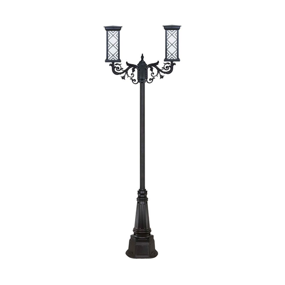 چراغ دو شاخه پارکی و حیاطی بیتانور مدل درتا بلند طرح دار کد 482422BT-96202